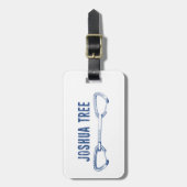 Étiquette À Bagage Joshua Tree California Escalade Quickdraw (Devant Vertical)