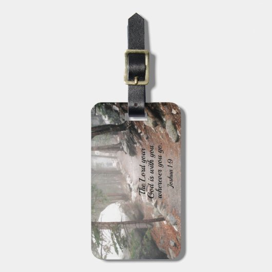 Étiquette À Bagage Josué 1:9 L'Éternel, ton Dieu, est avec toi... (Devant Vertical)