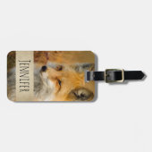 Étiquette À Bagage Jote Red Fox Wilderness Nature Photographie (Devant horizontal)