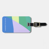 Étiquette À Bagage Jouer Abstrait bloc couleur Pastel Personnalisé (Devant horizontal)