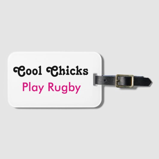 Étiquette À Bagage Jouer au rugby des cool (Devant Horizontal)