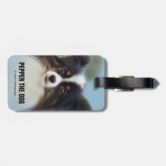 Étiquette À Bagage Jouet Papillon mignonne Chien espagnol à l'quai (Dos horizontal)