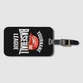 Étiquette À Bagage Joueur de baseball personnalisé NOM Équipe Champ C (Devant Horizontal)