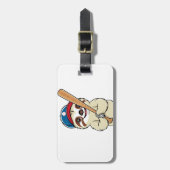 Étiquette À Bagage Joueur de baseball Sloth (Devant Vertical)