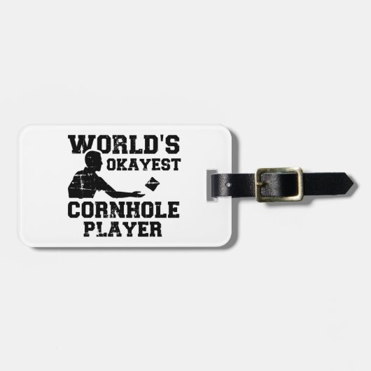 Étiquette À Bagage Joueur de cornhole le plus génial du monde (Devant horizontal)