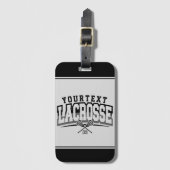 Étiquette À Bagage Joueur de crosse personnalisé AJOUTER LE NOM D'Équ (Devant Vertical)
