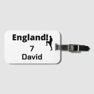 Étiquette À Bagage Joueur de football anglais personnalisable
