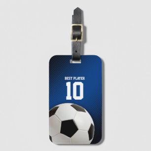 Étiquette À Bagage Joueur de football du football le meilleur non