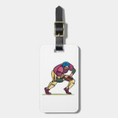 Étiquette À Bagage Joueur de football Gridiron (Devant Vertical)