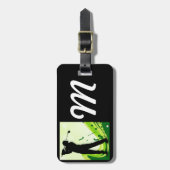 Étiquette À Bagage Joueur de golf Artsy (Devant Vertical)