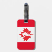 Étiquette À Bagage Joueur de la Feuille d'érable du Canada (Dos Vertical)