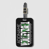 Étiquette À Bagage Joueur de l'équipe de volleyball AJOUTER LE NOM DE (Devant Vertical)