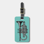 Étiquette À Bagage Joueur de trompettes (Devant Vertical)