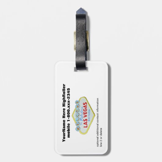 Étiquette À Bagage Joueur d'expert en matière de machine à sous (Dos Vertical)