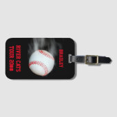 Étiquette À Bagage Joueur Personnalisé De L'Équipe De Ball (Devant Horizontal)