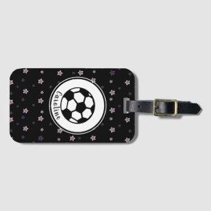 Étiquette À Bagage Joueuse de soccer mignonne étoile filles Motif per