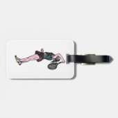 Étiquette À Bagage Joueuse de tennis (Dos horizontal)