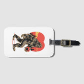 Étiquette À Bagage jour des valentines du coeur de bigfoot (Devant Horizontal)