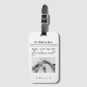 Étiquette À Bagage Journal de la proposition de Bridesmaid (Devant Vertical)