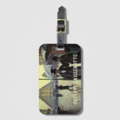 Étiquette À Bagage Journée de la Pluie de Paris par Gustave Caillebot (Devant Vertical)