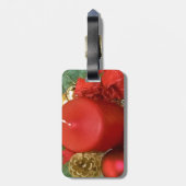 Étiquette À Bagage Joyeuse couronne de Noël (Dos Vertical)