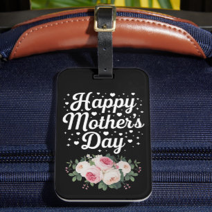 Étiquette À Bagage Joyeuse fête des Mères Fleur mignonne Maman Grand-