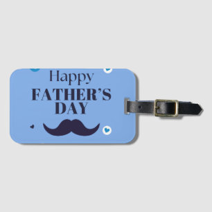 Étiquette À Bagage Joyeuse Fête des Pères – Moustache & Cœur Design