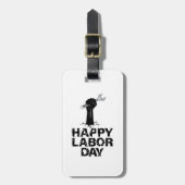 Étiquette À Bagage Joyeuse fête du Travail (Devant Vertical)