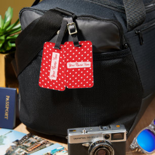 Étiquette À Bagage Joyeuse Saint-Valentin Moderne Motif Amour