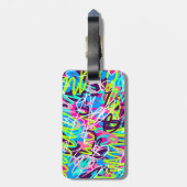 Étiquette À Bagage Joyeuses couleurs Moderne Abstrait (Dos Vertical)