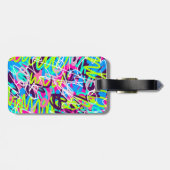 Étiquette À Bagage Joyeuses couleurs Moderne Abstrait (Dos horizontal)