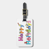 Étiquette À Bagage Joyeuses vacances enfants (Devant Vertical)