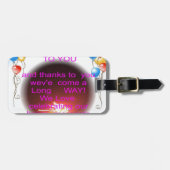 Étiquette À Bagage Joyeux anniversaire à vous Art Imprimer (Devant horizontal)