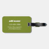 Étiquette À Bagage Joyeux champignons avec nom personnalisé (Dos horizontal)