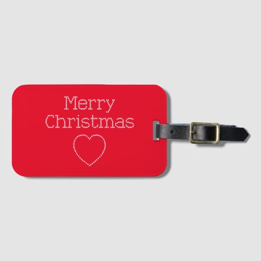 Étiquette À Bagage Joyeux croix de Noël (Devant Horizontal)