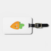 Étiquette À Bagage Joyeux 🥕 de la face supérieure de la carotte (Devant horizontal)