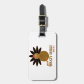 Étiquette À Bagage Joyeux Jour de la grogne turque Thanksgiving (Devant Vertical)