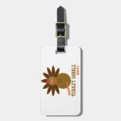 Étiquette À Bagage Joyeux Jour de la grogne turque Thanksgiving (Devant Vertical)