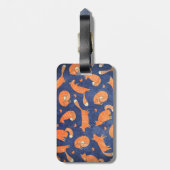 Étiquette À Bagage Joyeux motif de renard animal (Dos Vertical)