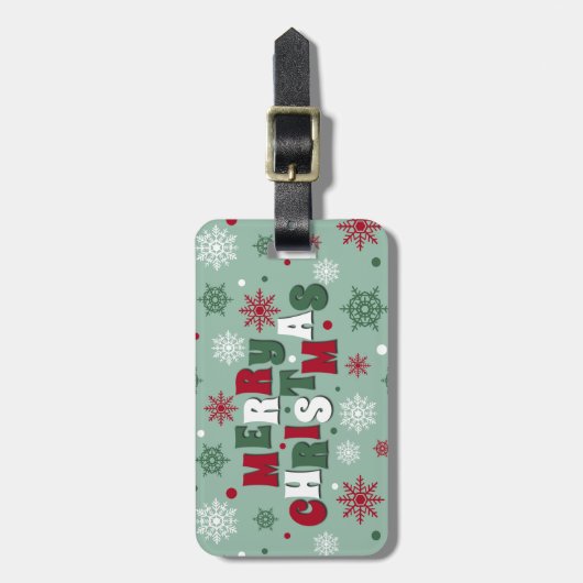 Étiquette À Bagage Joyeux Noël (Devant Vertical)
