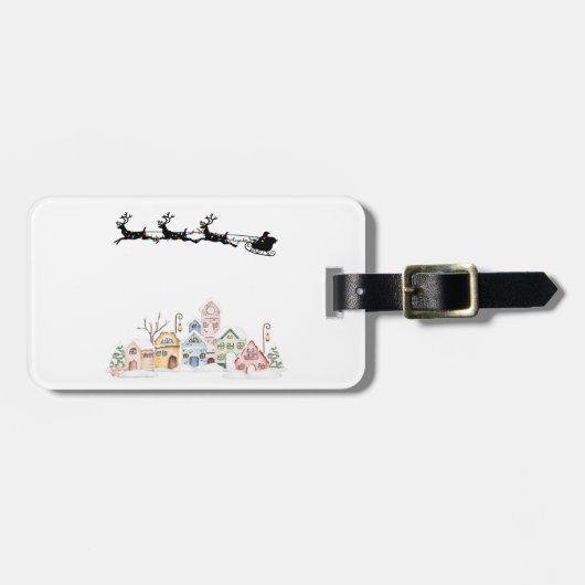 Étiquette À Bagage Joyeux Noël (Devant horizontal)
