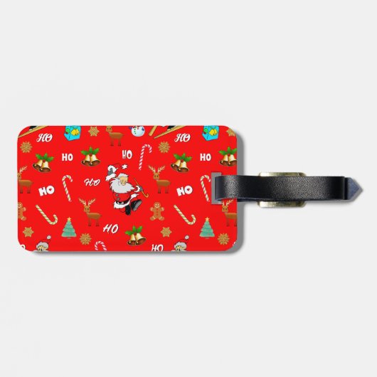 Étiquette À Bagage Joyeux Noël Nice Naughty 25 décembre Noël (Dos horizontal)