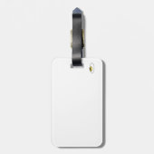 Étiquette À Bagage Joyeux Oeuf au visage ensoleillé - lunettes de sol (Dos Vertical)