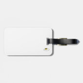 Étiquette À Bagage Joyeux Oeuf au visage ensoleillé - lunettes de sol (Dos horizontal)