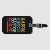 Étiquette À Bagage Joyeux Premier Jour D'École Retour À L'École (Devant Horizontal)