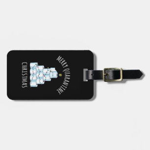 Étiquette À Bagage Joyeux Quarantaine Arbre de Noël Papier toilette