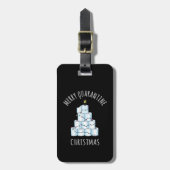 Étiquette À Bagage Joyeux Quarantaine Arbre de Noël Papier toilette (Devant Vertical)