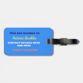 Étiquette À Bagage Joyeux sauter quokka dessin animé (Dos horizontal)