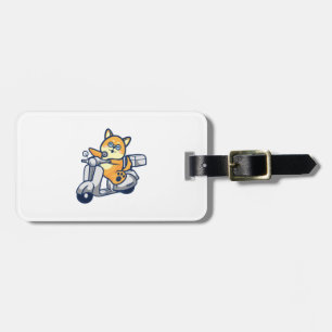 Étiquette À Bagage Joyeux Shiba Inu