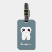 Étiquette À Bagage Joyeux sourire Dental Tooth Cute (Devant Vertical)